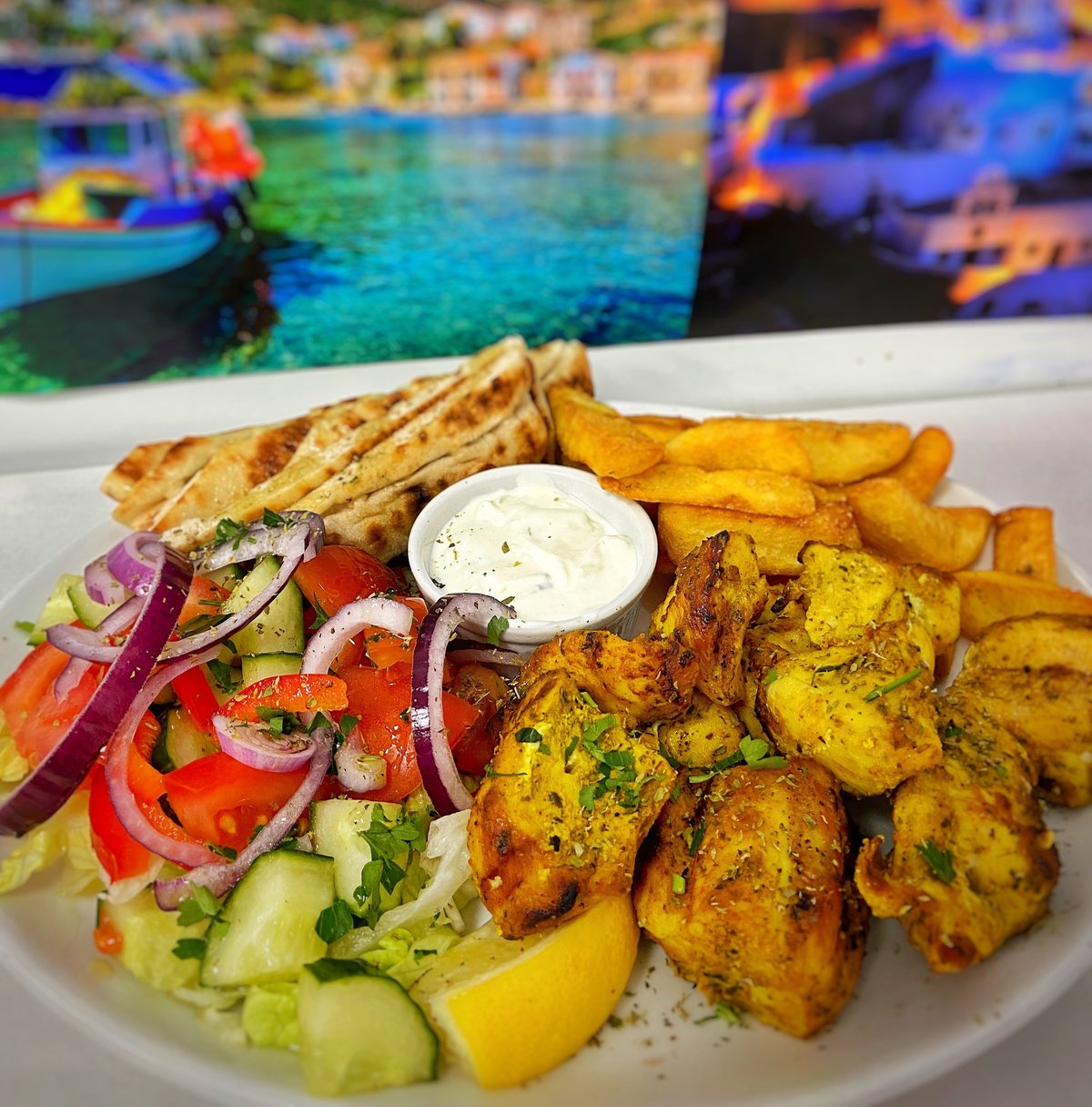 Chicken Souvlaki at Zorba The Greek in Derby